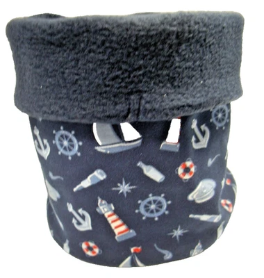 HANDARBEIT, EIGENE HERSTELLUNG Hundeloop, Hundeschal, "Maritim" SM bis 40 cm Kopfumfang, handgefertigt