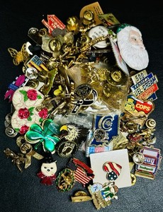 VTG Huge! Lot Of Pin Backs Pins