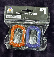 Happy Halloween Vampire Teeth Costume Accessory 10 Count, Adult Unisex One Size