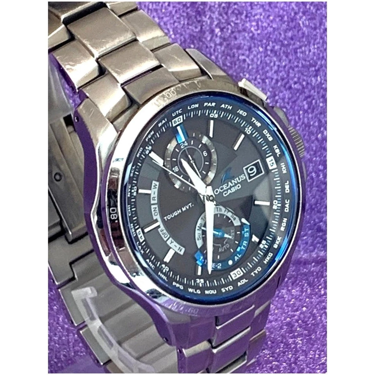 Casio Oceanus OCW-T1000 Titanio Solar Multi Banda 6 Cronógrafo (Edición Corona)