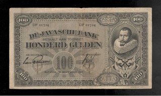 Netherlands Indies 1925 100 Gulden P 73b CRISP VF!