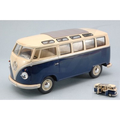 [DE] Kinsmart VW SAMBA BUS 1962 BLUE/CREAM ROOF 1:24 - KT7005WB