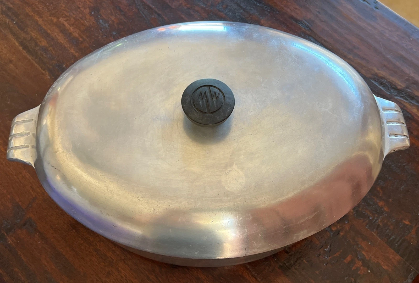 Vintage Luster Lite Montgomery Ward Cookware Roaster Pan With Lid