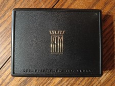 Vintage KEM Double Deck Playing Card Case
