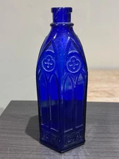 Carter’s Ink Co. Cobalt Blue Bottle C-101 Cathedral Style Hexagonal 9.75” QT