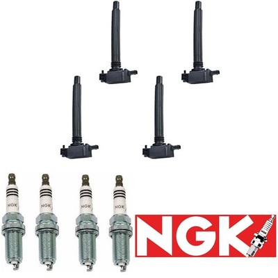Ignition Coil & Iridium NGK Spark Plug Kit Set for Chrysler Dodge Jeep Fiat Ram