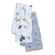 Lambs  Ivy Star Wars 2-Pack Cotton Muslin Newborn Baby Swaddle Blankets