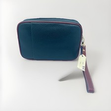 DELL’GA BORSA POCHETTE VERDE PELLE