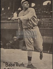 BASEBALL PLAYER BABE RUTH NEW YORK 1917 8.5X11 CANVAS PHOTO
