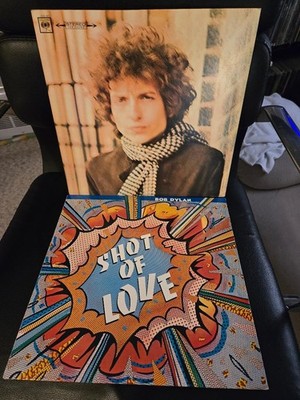 Bob Dylan Blonde On Blonde + Shot of Love albums vinyl USED