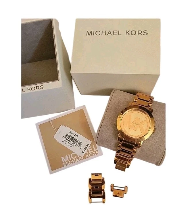 Reloj para mujer Michael Kors MK3207 Run Way oro rosa acero inoxidable Foto 2 de 4