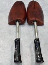 Vintage Wood Travel Tree Shoe Keeper Split Toe Form Stretcher Adjustable Size 6