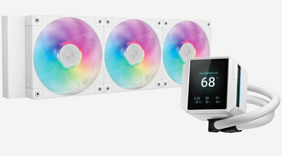 Deepcool CPU-Wasserkühlung 360mm Radiator Weiß RGB (mehrfarbig) LCD