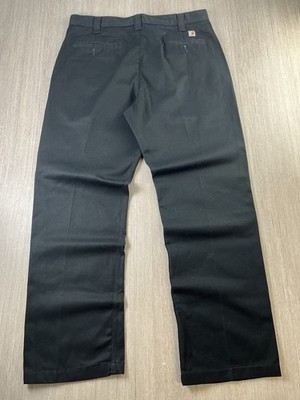 Carhartt B290 BLK Arbeitshose 38x32 schwarz Blended Twill gerades Bein Chino Herren
