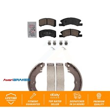 Front Rear Ceramic Disc Brake Pads Kit For 2017-2023 Mitsubishi Mirage G4