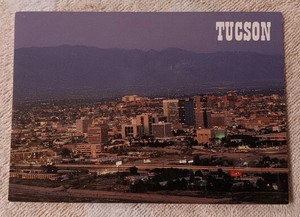 Tucson Arizona Sunset Postcard Santa Catalina Mountain Collectible USA