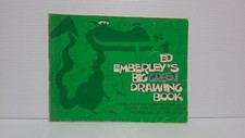 SIGNED Ed Emberley's Big Green Drawing Book 1979 w/ ORIGINAL DRAGON SKETCH