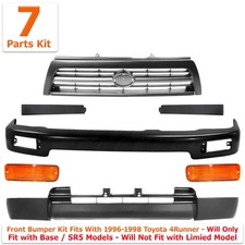 Front Bumper Black Steel Kit Grillesignal Lights For 1996-1998 Toyota 4runner Front Bumper Black Steel Kit Grillesignal Lights For 1996-1998 Toyota 4runner