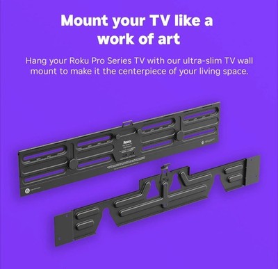 Roku 65'' Wall TV Mount Kit *****ONLY FOR ROKU 65'' PRO SERIES TV'S*****