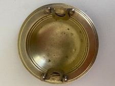 Cendrier métal doré ancien 9 cms avec anses