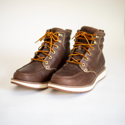 Leather Moc Toe Boots Women s 7.5 / Men s 6 L.L.Bean Stonington