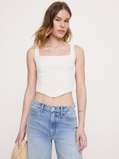 Sculpted-Stretch Corset Tank-Banana Republic 30771