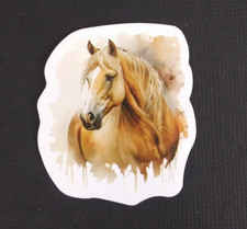 Beautiful Wild Stallion Horses Sticker 1.58" x 1.5" V