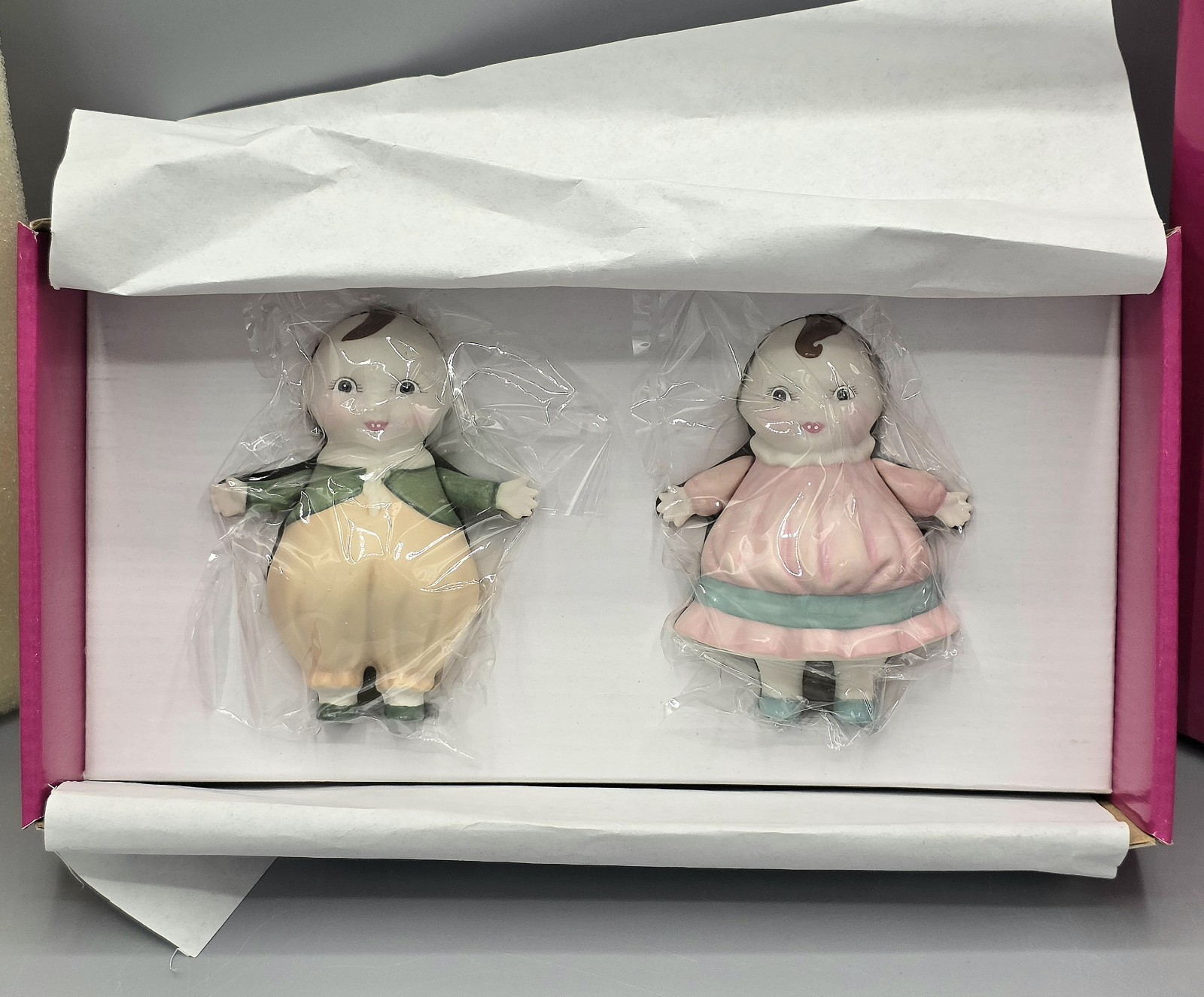 Marie Osmond HAPPIFATS Inspired Happy Fats Porcelain Doll Knickerbocker Set Of 2