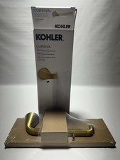 Kohler Cursiva Towel Ring Vibrant Brushed Moderne Brass Bathroom