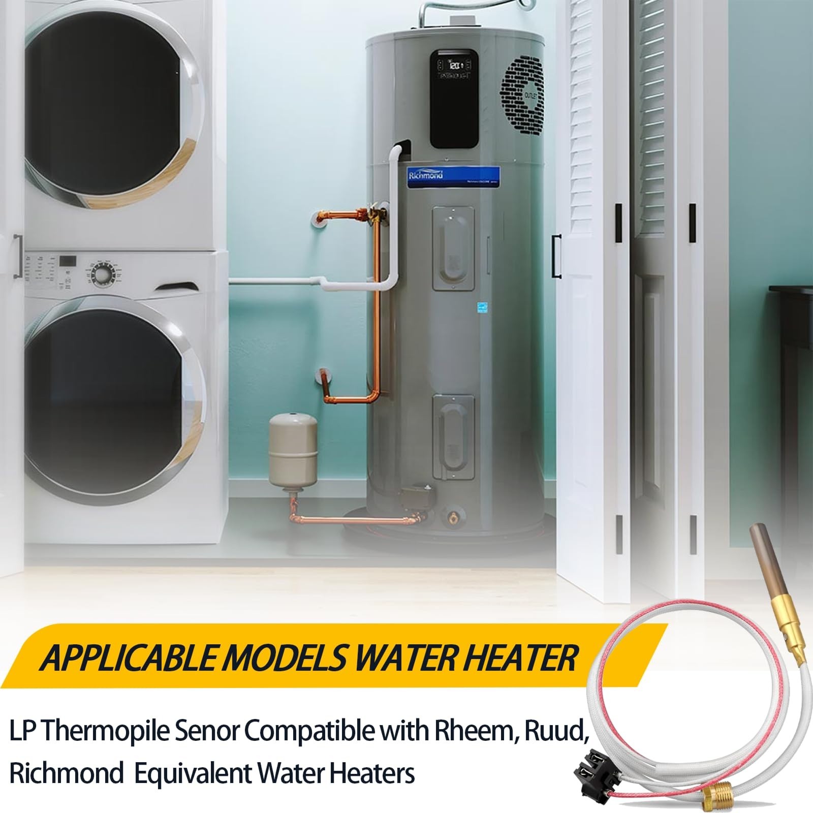 Rheem Ruud Thermopile Sensor SP20824 SP21058 27.5" 750mV Water Heater Repair