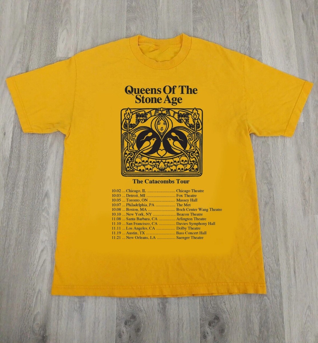 Queens Of The Stone Age announce new Fall 2025 Tour Gold Shirt | eBay