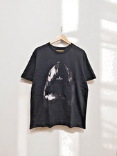 Givenchy Trompe-l'œil Squalo Grafica T-Shirt Nera Oversize M Made in Portugal