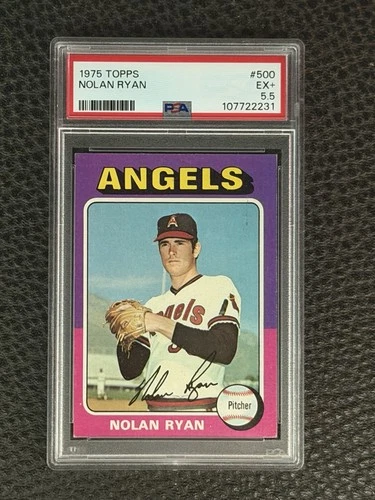 1975 Topps Baseball #500 Nolan Ryan PSA 5.5 EX+ Angels