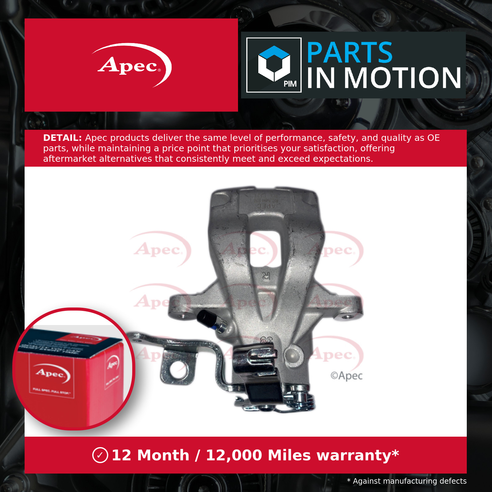APEC RCA618N Brake Caliper Rear Right Fits Citroën C4 Grand Picasso C4 Picasso - Image 6