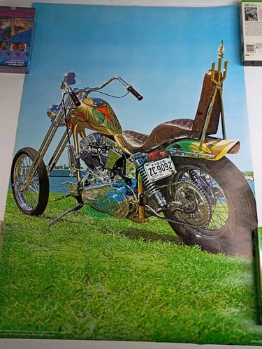 Vintage Harley Davidson 1973 Chopper Poster 24x37 RARE Eurodecor