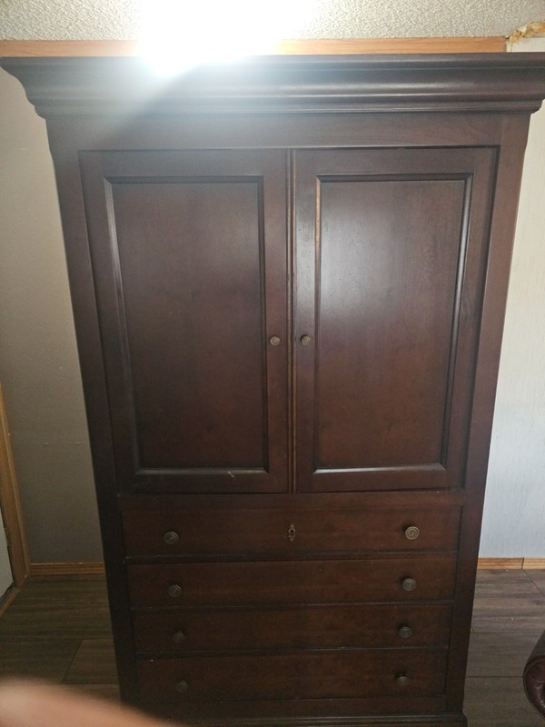 Beautiful vintage Italian made TRI wardrobe/TV Armoire 