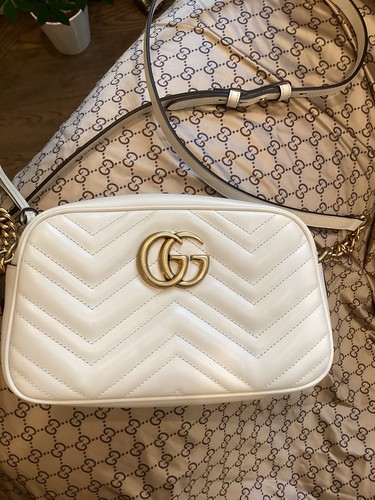 GUCCI GG Marmont Matelasse Leather Small Camera Shoulder Crossbody Bag