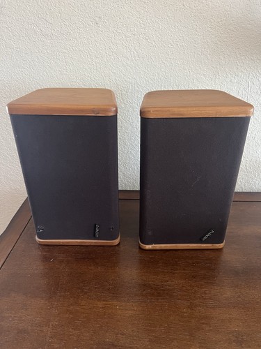 Vintage MINI ADVENT Bookshelf Speakers Wood NEEDS FOAM SURROUND