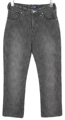 Armani Jeans J753W Jeans Damen W27 Glitzer Verblichen Straight Fit Schwarz