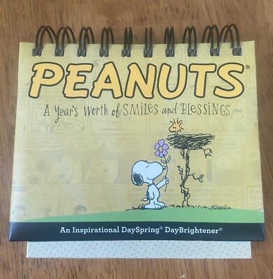 dayspring-charles-schulz-peanuts-day-brightener-stand-up-calendar-inspirational-ebay
