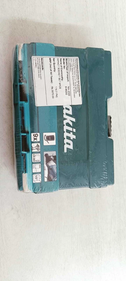 Juego de enchufes de impacto métrico Makita 9 piezas 1/2" unidad cuadrada B-66232 + envío gratuito Foto 3 de 4