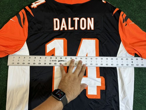 Nike Andy Dalton Vapor Limited Stitched Football Jersey Orange Black Size XL - Picture 8 of 9