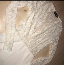 PLT white lacey mini dress XXS