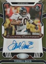 TERRELL DAVIS 2023 PANINI CERTIFIED GOLD CANTON CERTIFIED SIGNATURES 10/10