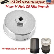 74mm 14 Flute Oil Filter Cap Wrench Socket Remover Tool For Benz Audi Vw Toyota 74mm 14 Flute Oil Filter Cap Wrench Socket Remover Tool For Benz Audi Vw Toyota