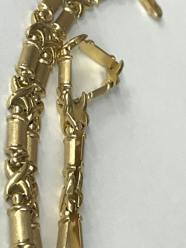 14k yellow gold Chain XOXO Heart XO Ladies Women’s Necklace Thin - Picture 12 of 12