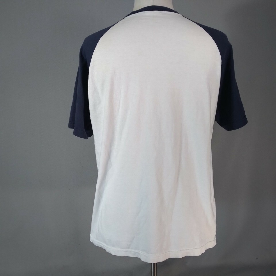 Tampa Bay Rays shirt adult MEN'S medium white blue short sleeve Raglan