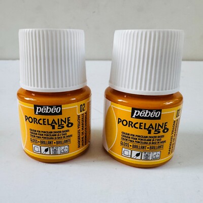 Pebeo PORCELAINE 150 Permanent Porcelain Ceramic Paint 45ml Set of 2