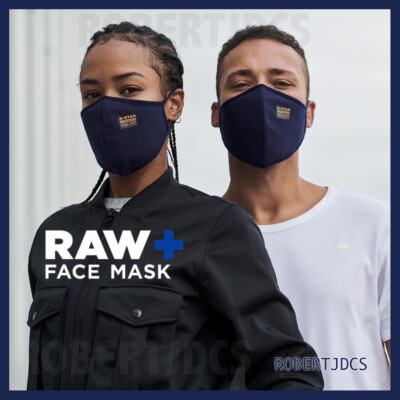 1- New Exclusive G-Star Raw + Protection Face Mask Covering 100% Cotton Reusable
