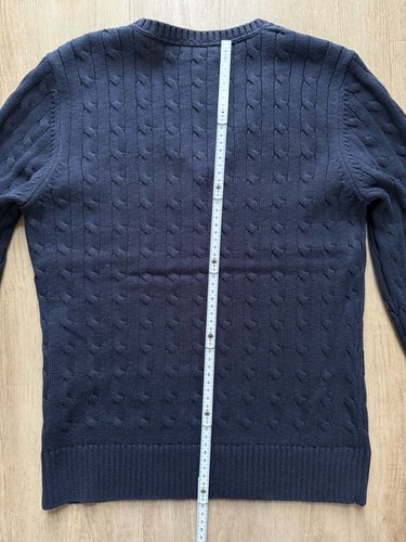 Tommy Hilfiger Damen Strickpullover Pulli Zopf V-Ausschnitt Gr.XL dunkelblau TOP - Bild 9 von 15